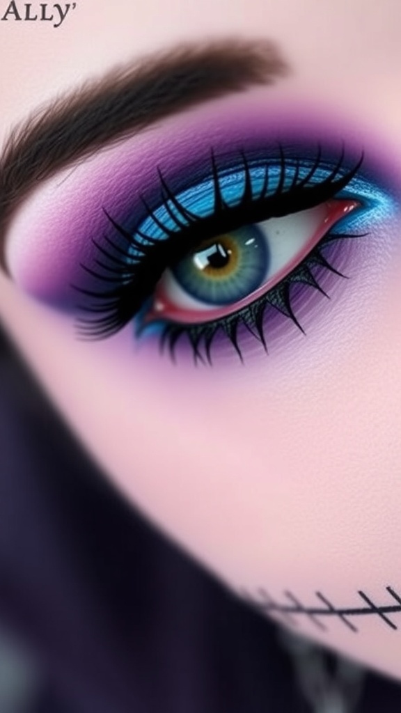 Eye makeup inspired by Sally from 